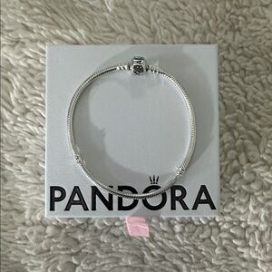 Pandora Sterling Silver Barrel Clasp Snake Chain Bracelet